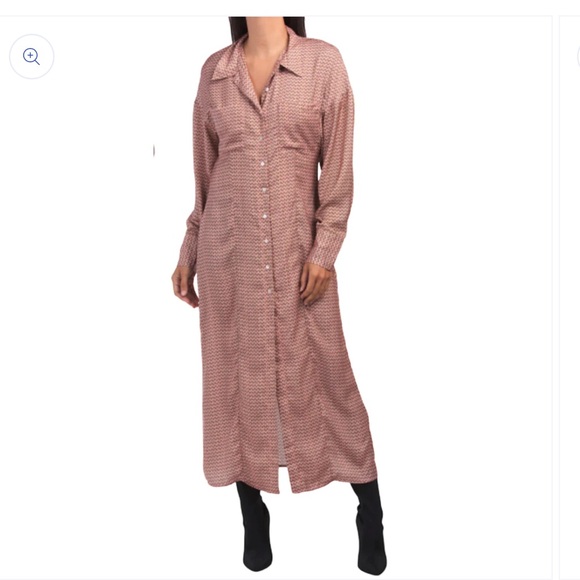 Zara Satin Effect Floral Print Button Front Maxi Shirt Dress Long Sleeve - Picture 1 of 13